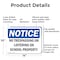 Signmission No Trespassing Or Loitering On School Property OSHA Notice Sign, Aluminum, 14in W x 10in L, 2PK OS-2PACK-NS-A-1014-L-14955 - alternate 2